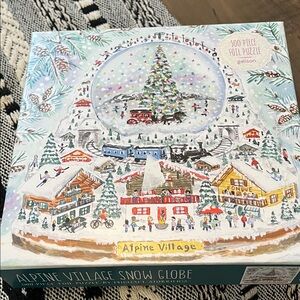 Galison Alpine Village Snow Globe Puzzle - 500 Piece